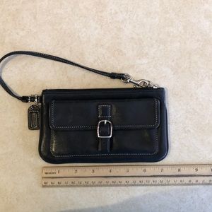 Coach black wristlet